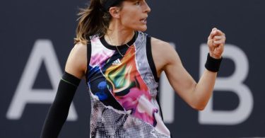 Andrea Petkovic setzte sich in ihrem Erstrunden-Match gegen Tamara Korpatsch durch. Foto: Frank Molter/dpa