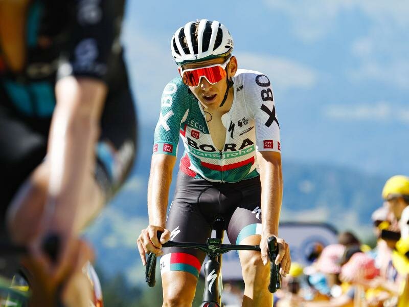 Radprofi Lennard Kämna steigt aufgrund einer Erkältung bei der Tour de France vor der 16. Etappe aus. Foto: Roth/dpa