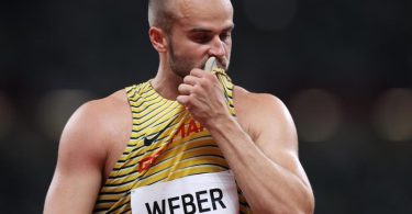 Einer der wenigen deutschen Medaillenhoffnungen in Eugene: Speerwerfer Julian Weber. Foto: Oliver Weiken/dpa