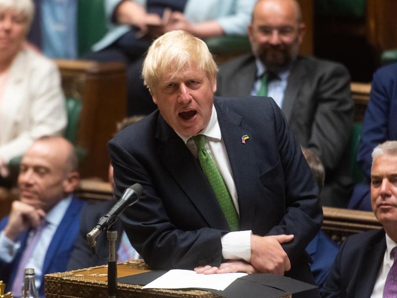 Wollte er mit dem Filmzitat eine mögliche Rückkehr in die Politik andeuten?: Boris Johnson. Foto: UK Parliament/Andy Bailey/PA/dpa