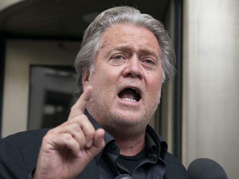 Der ehemalige Chefstratege von Ex-Präsident Donald Trump: Steve Bannon. Foto: Jose Luis Magana/AP/dpa