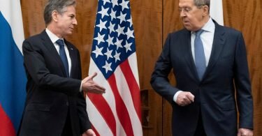 US-Außenminister Antony Blinken und sein russischer Amtskollege Sergej Lawrow bei einem Treffen in Genf im Januar. Foto: Alex Brandon/Pool AP/dpa