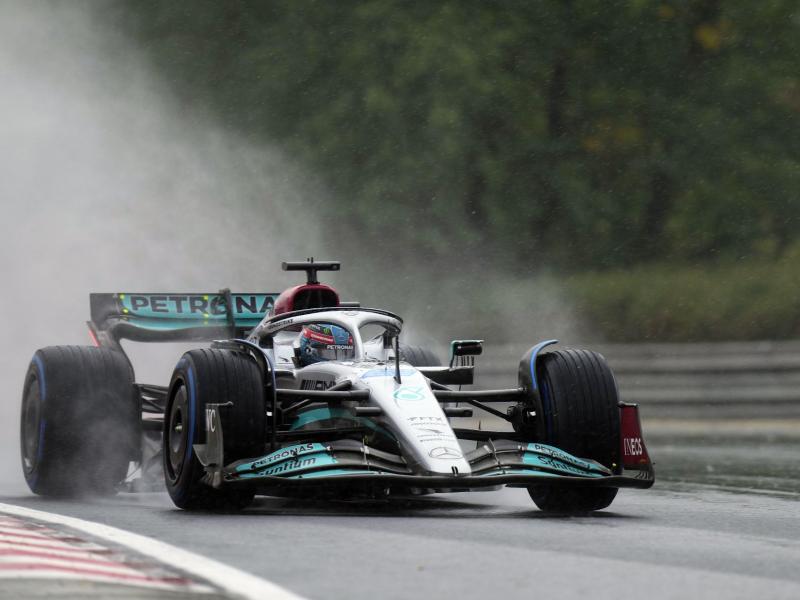 Der Brite George Russell startet von der Pole Position in das Formel-1-Rennen in Ungarn. Foto: Darko Bandic/AP/dpa