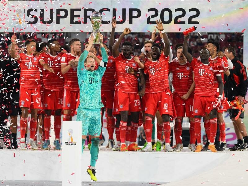 Der FC Bayern München hat den Supercup 2022 gewonnen. Foto: Robert Michael/dpa