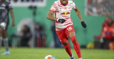 Leipzigs Christopher Nkunku wurde zu Deutschlands «Fußballer des Jahres» gewählt. Foto: Jan Woitas/dpa