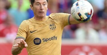 Hat sich mit seinen ehemaligen Vorgesetzten ausgesprochen: Ex-Bayern-Torjäger Robert Lewandowski. Foto: Brooks Von Arx/ZUMA Press Wire/dpa