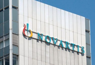 Der Hauptsitz des Schweizer Pharmaunternehmens Novartis. Foto: Patrick Seeger/dpa