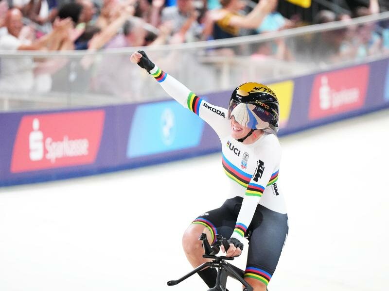 Hat die Chance auf ihr zweites EM-Gold in München: Lisa Brennauer. Foto: Soeren Stache/dpa
