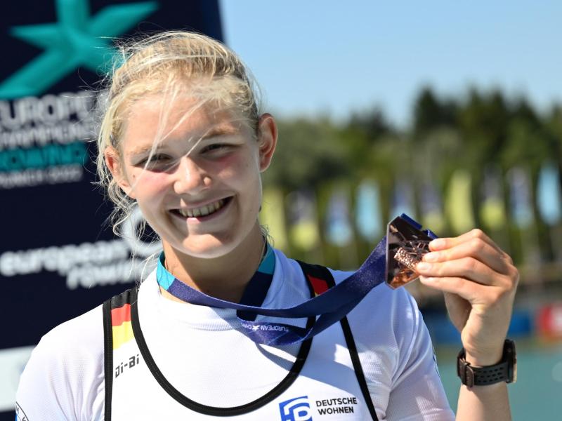 Alexandra Föster gewann EM-Bronze in München. Foto: Angelika Warmuth/dpa