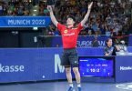 Neuer Europameister im Tischtennis: Dang Qiu. Foto: Sven Beyrich/dpa