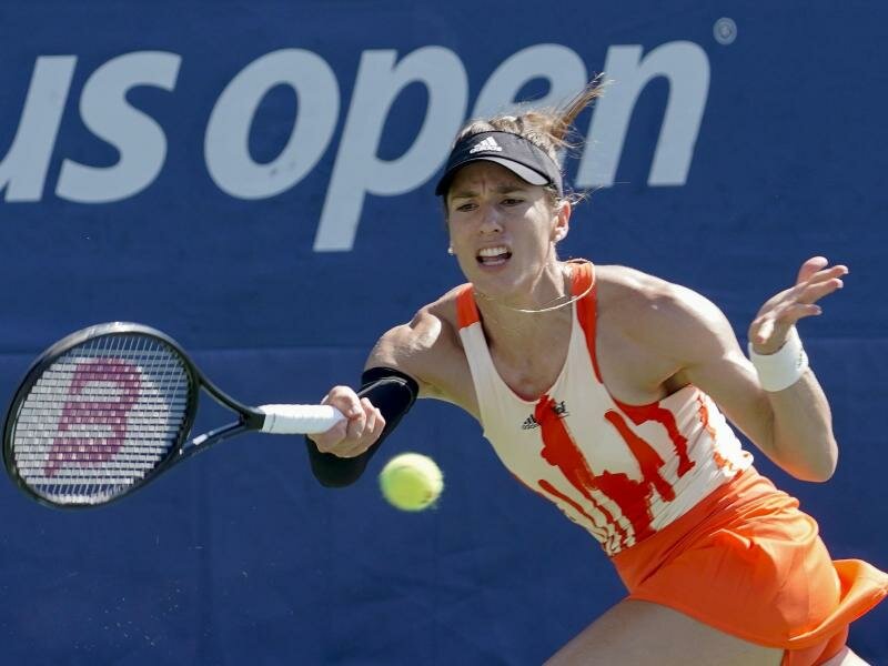 Andrea Petkovic verliert ihr letztes Grand-Slam-Spiel gegen Belinda Bencic. Foto: Mary Altaffer/AP/dpa
