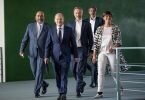 Bundeskanzler Olaf Scholz und sein Kabinett werben für das neue&nbsp;Entlastungspaket. Foto: Michael Kappeler/dpa