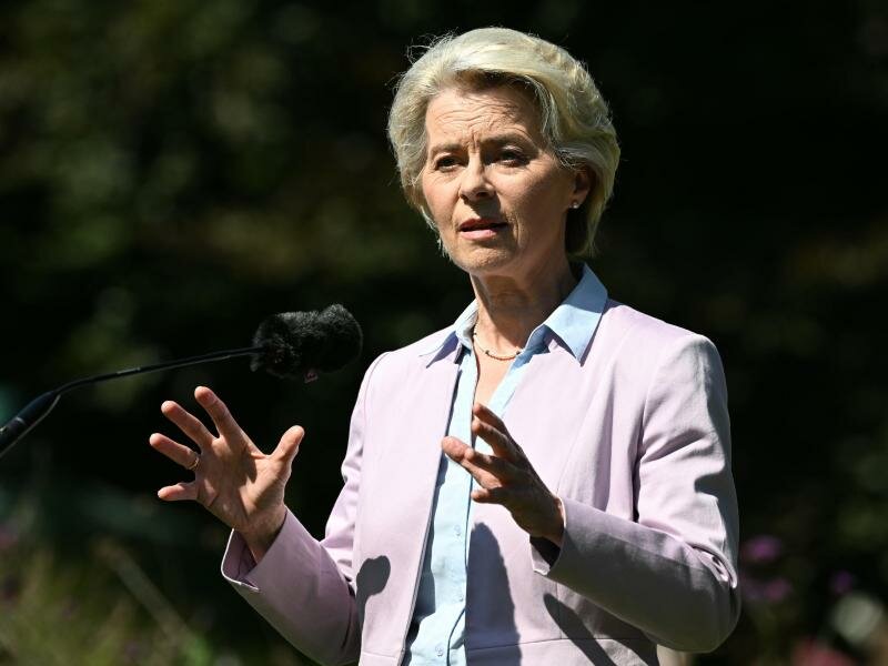 Die Präsidentin der Europäischen Kommission, Ursula von der Leyen. Foto: Angelika Warmuth/dpa