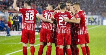 Der SC&nbsp;Freiburg trifft zum Auftakt der Europa League auf den aserbaidschanischen Vertreter Karabach Agdam. Foto: Tom Weller/dpa