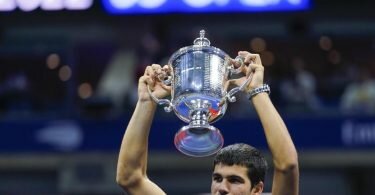 Carlos Alcaraz setzte sich im Finale der US Open durch. Foto: Matt Rourke/AP/dpa