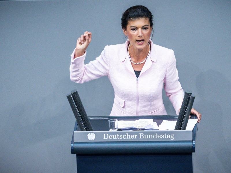 Die Linken-Politikerin Sahra Wagenknecht vergangene Woche im Bundestag. Foto: Michael Kappeler/dpa