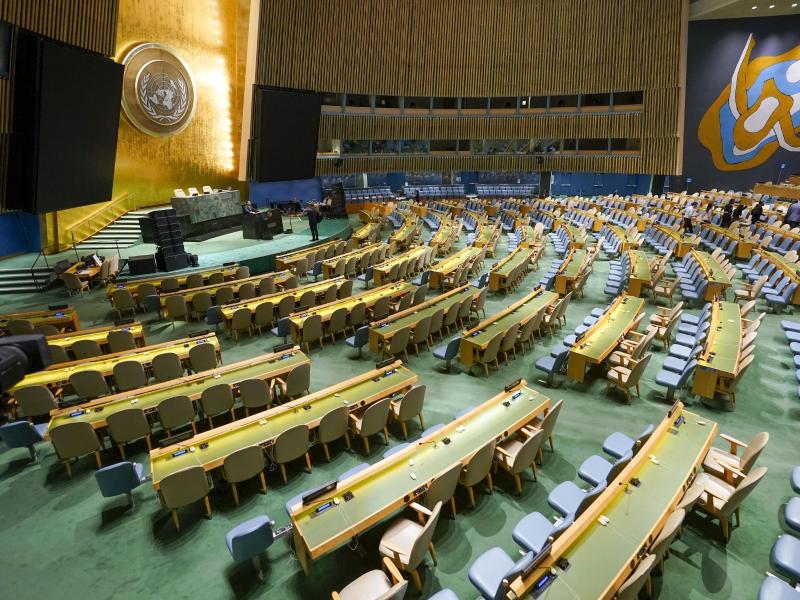 Heute beginnt die 77. Generaldebatte der UN-Vollversammlung in New York. Foto: Mary Altaffer/AP/dpa