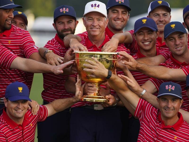 Die US-Golfer gewannen erneut den Presidents Cup. Foto: Chris Carlson/AP/dpa