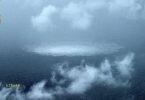 Das Nord Stream 1-Gasleck in der Ostsee, fotografiert aus einem Flugzeug der schwedischen Küstenwache. Foto: Swedish Coast Guard/dpa